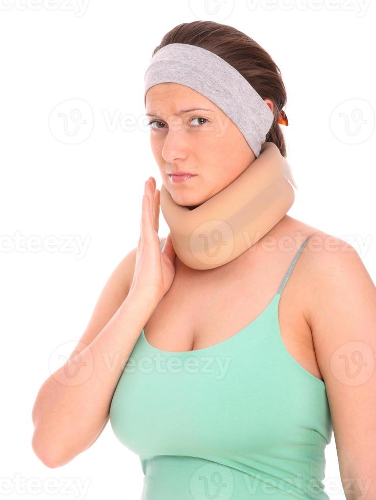 Woman with neck pain photo