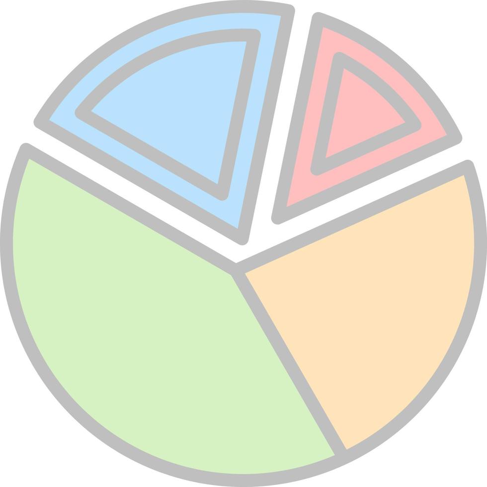 Pie Chart Vector Icon Design