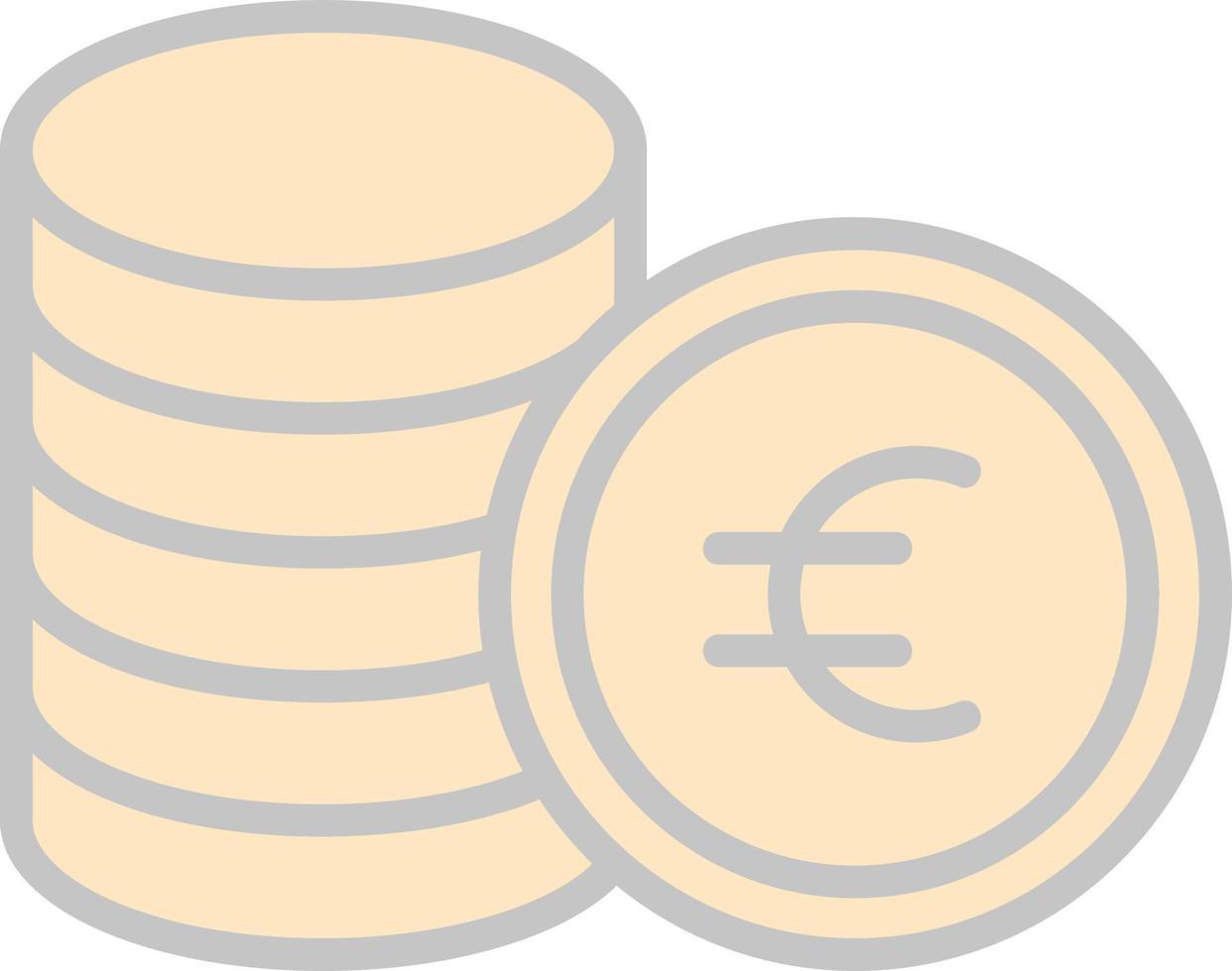 diseño de icono de vector de moneda de euro