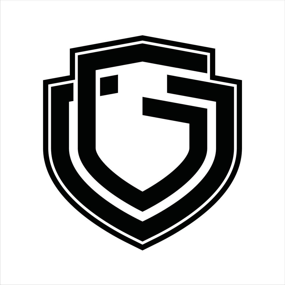 GV Logo monogram vintage design template vector