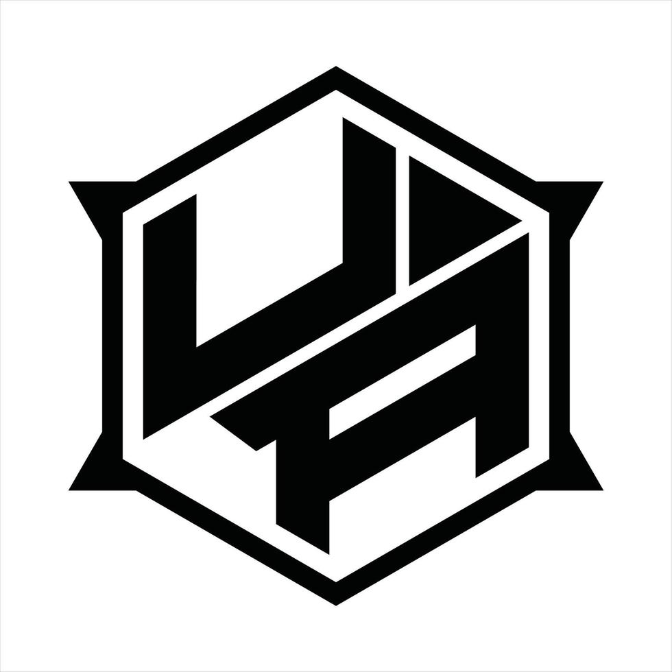 UA Logo monogram design template vector