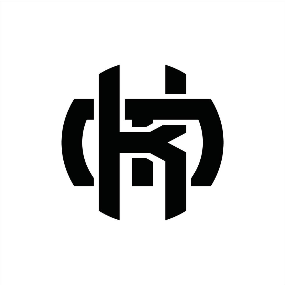 KM Logo monogram design template vector