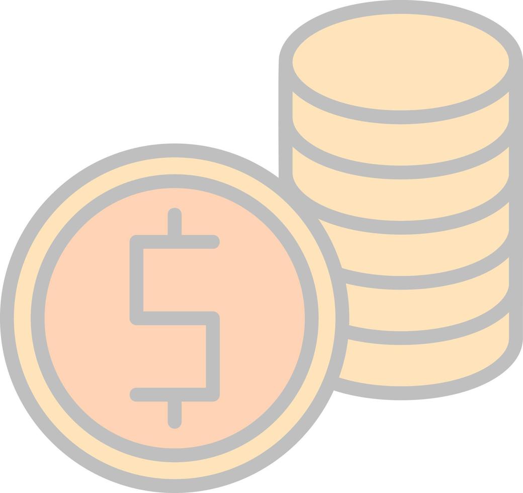 Coin Stack Vector Icon Design