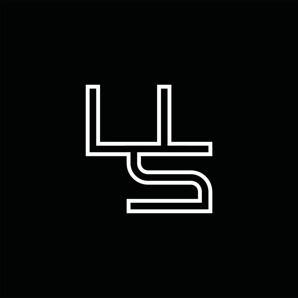 US Logo monogram with line style design template vector