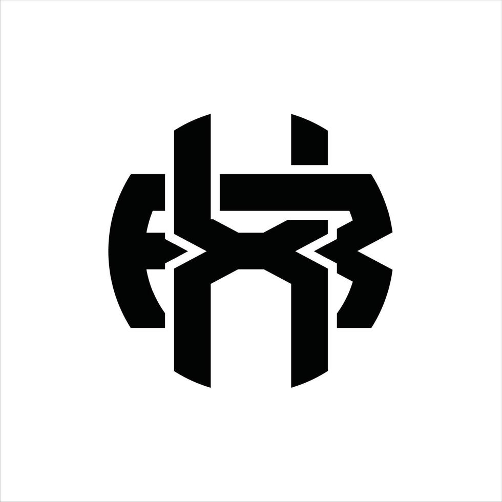 plantilla de diseño de monograma de logotipo xr vector