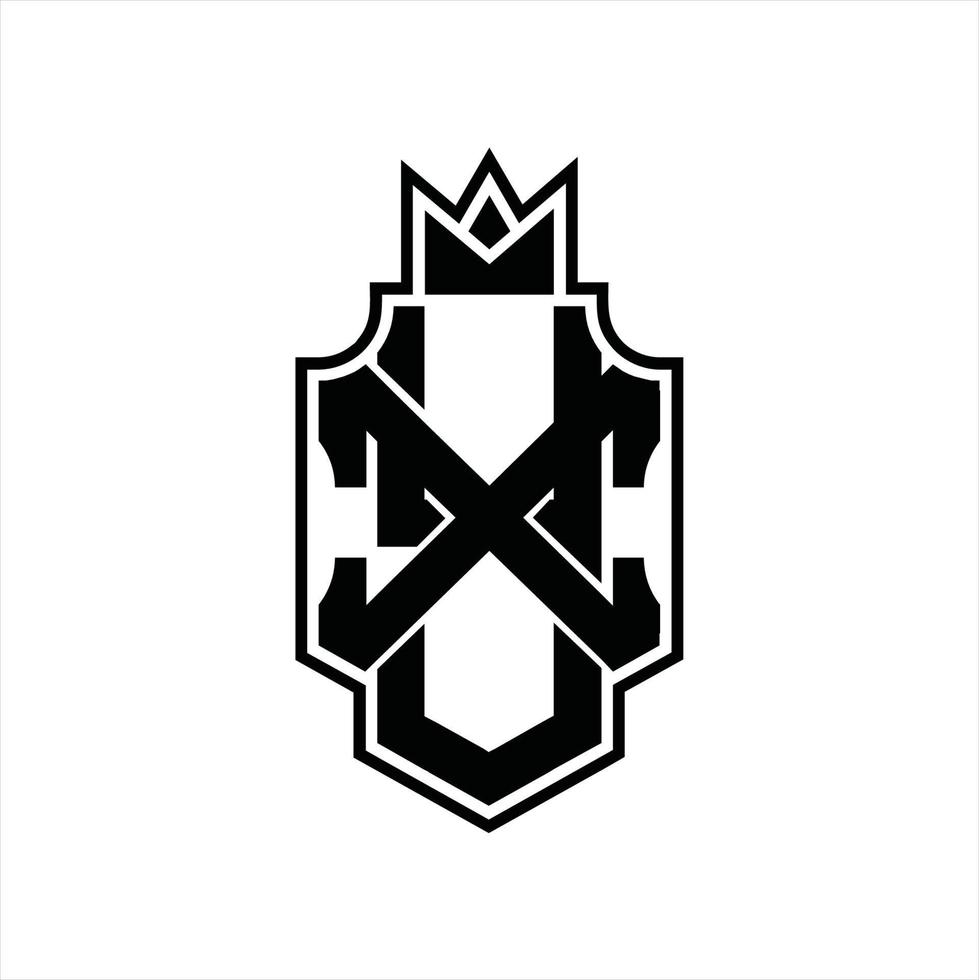 YX Logo monogram design template vector