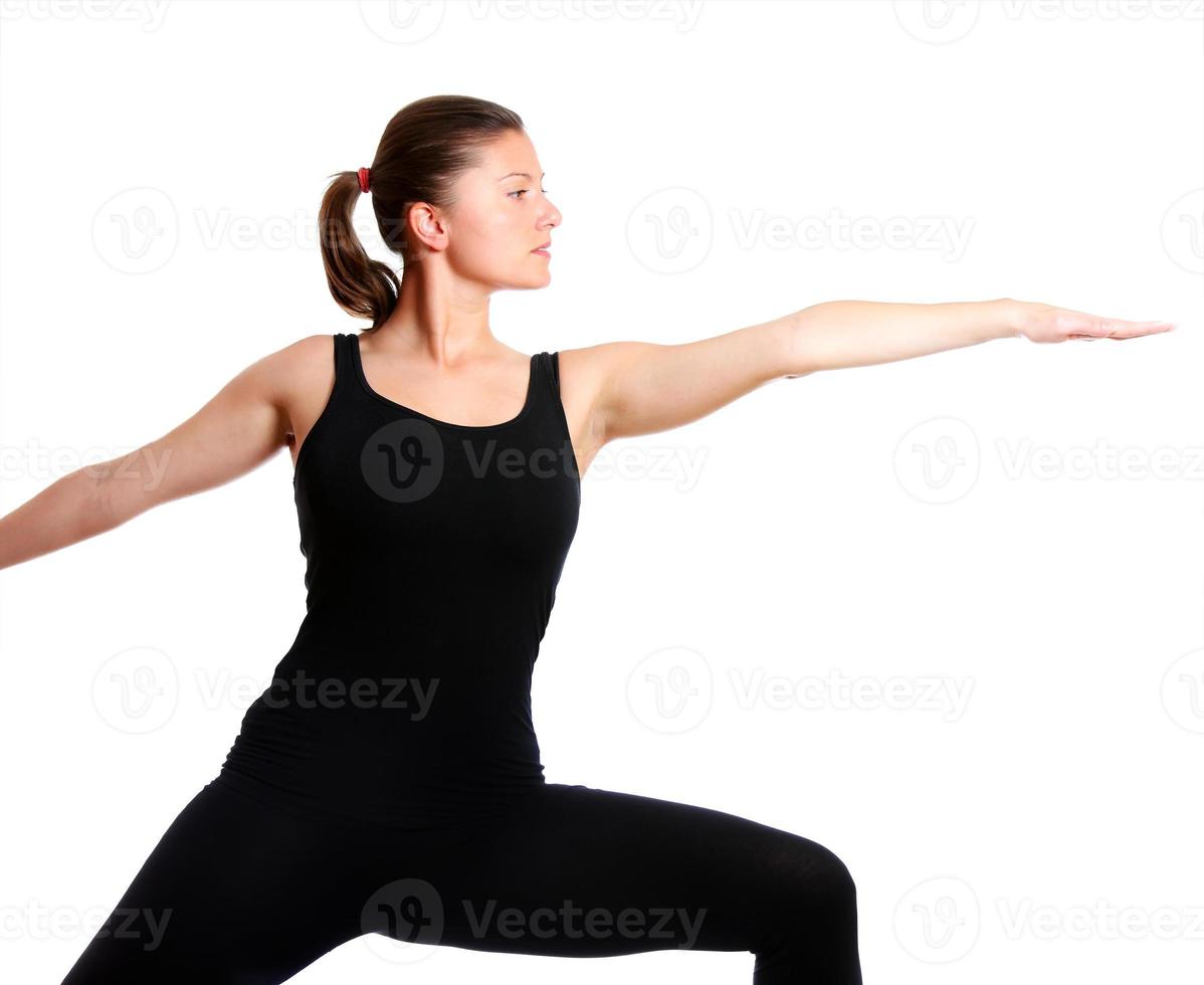 Martial arts with woman photo