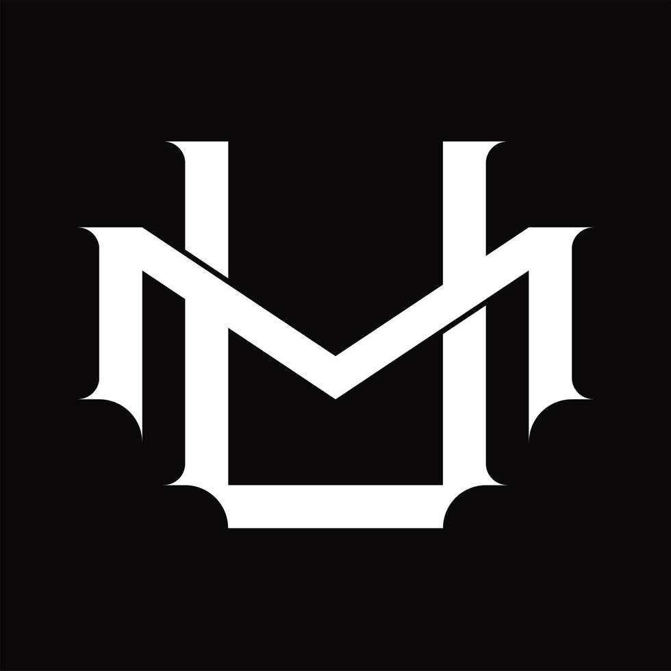 MU Logo monogram with vintage overlapping linked style design template vector