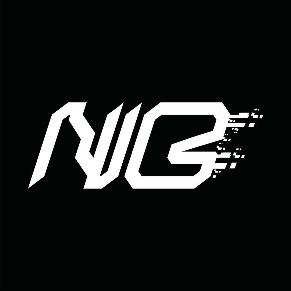 NB Logo monogram abstract speed technology design template vector