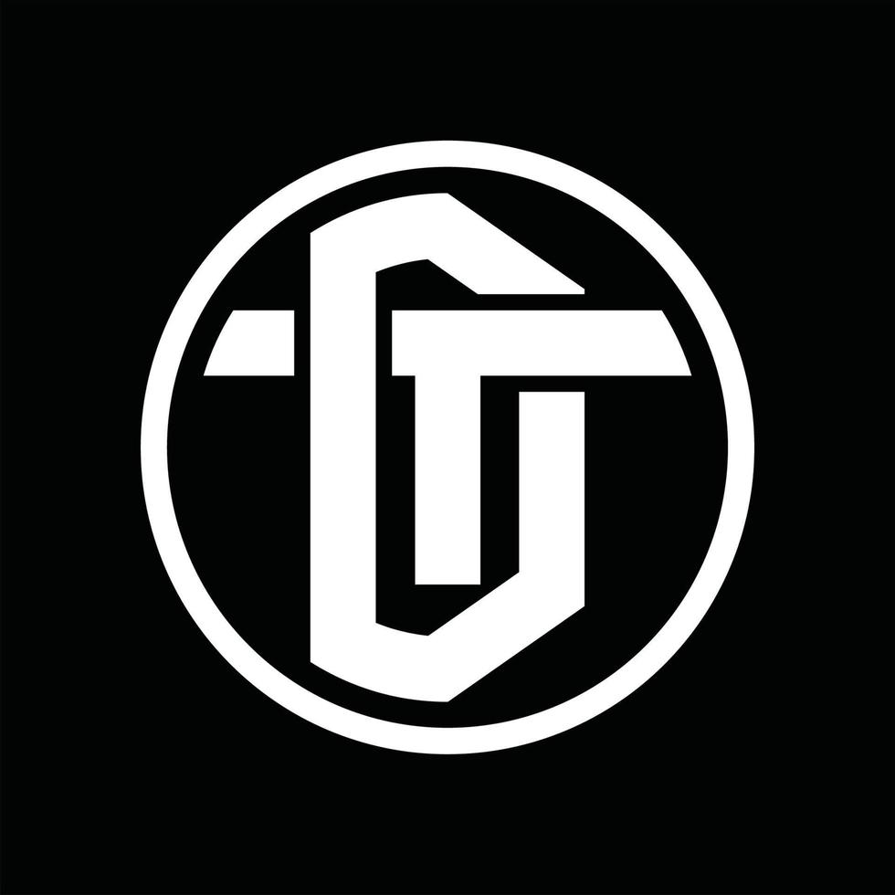 DT Logo monogram design template vector