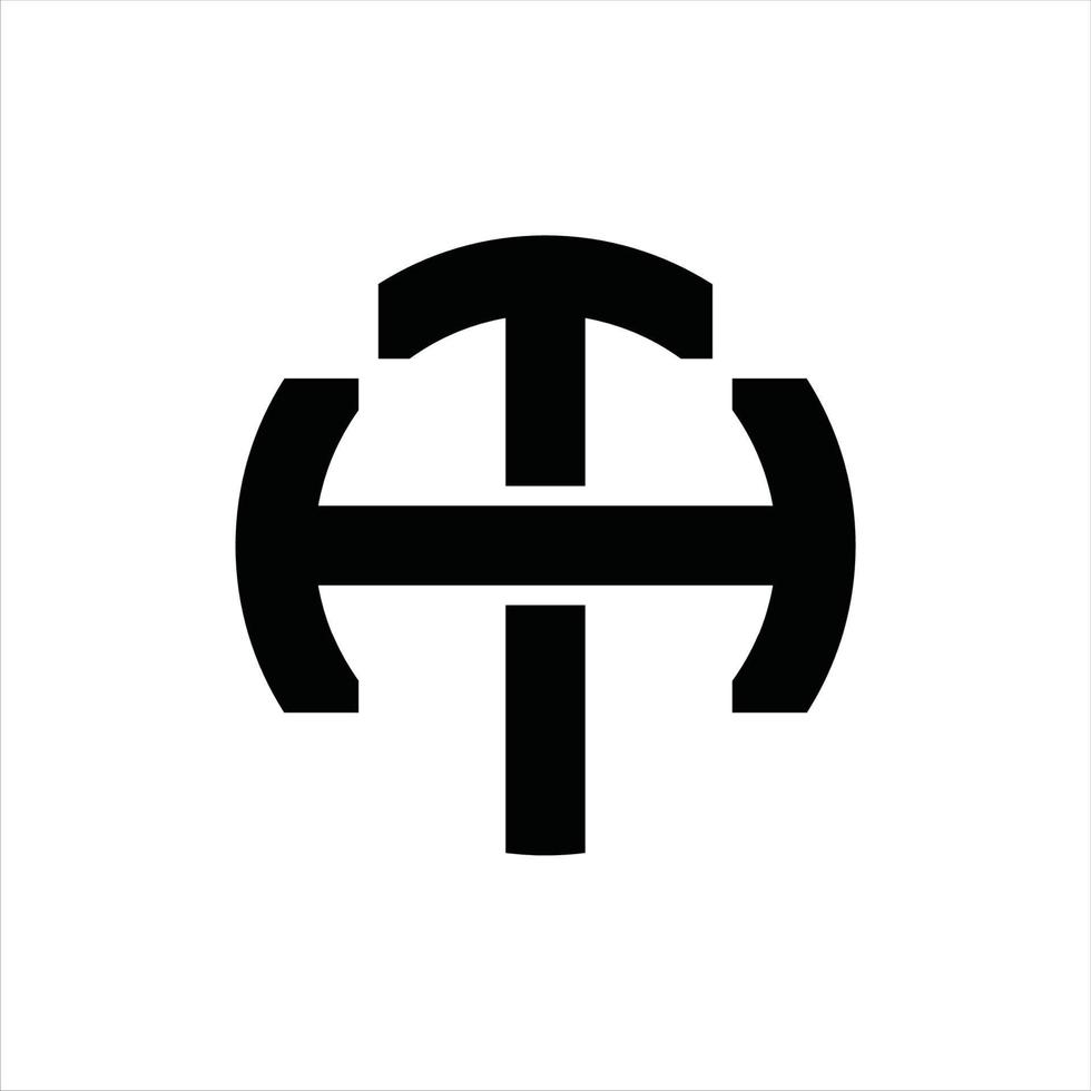 TH Logo monogram design template vector