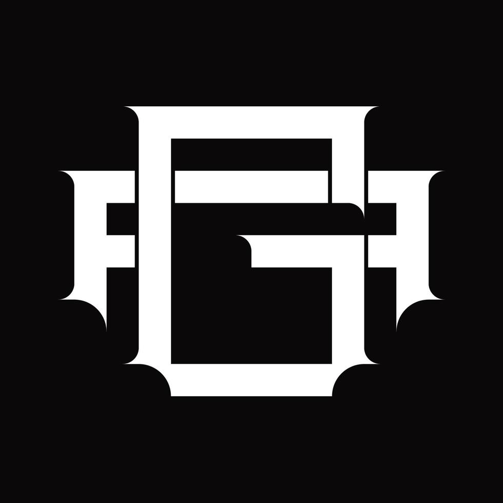 AG Logo monogram with vintage overlapping linked style design template vector