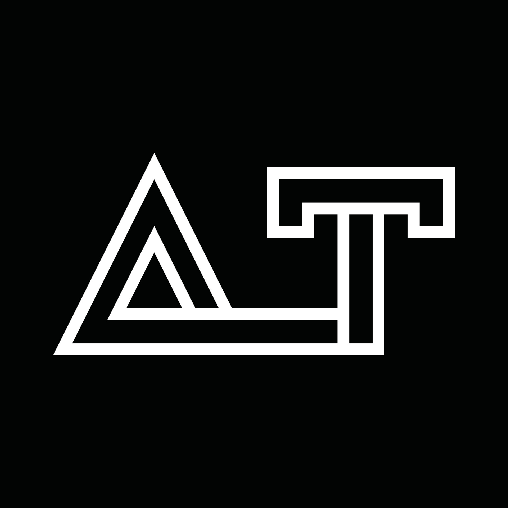 AT Logo monogram with line style negative space 16579832 Vector Art at ...