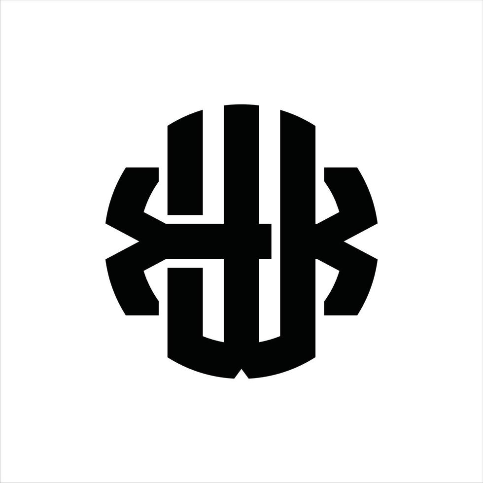 WX Logo monogram design template vector