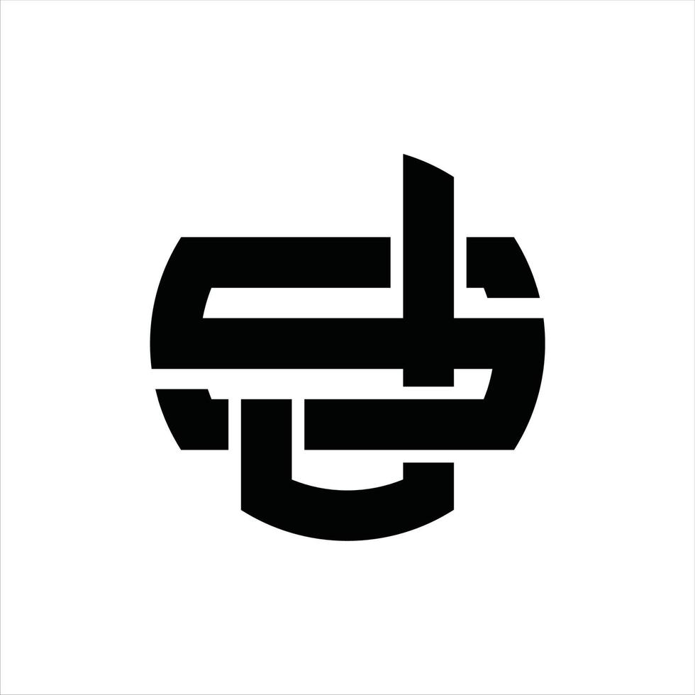 JS Logo monogram design template vector