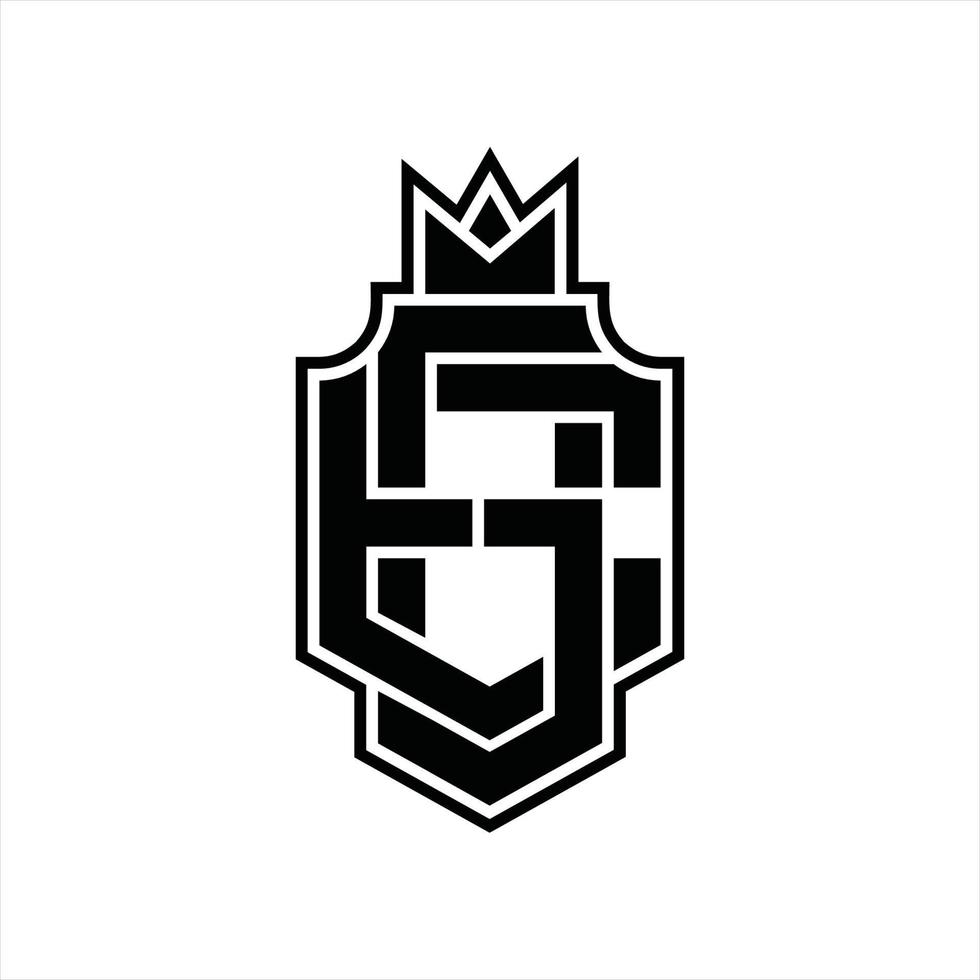 GE Logo monogram design template vector