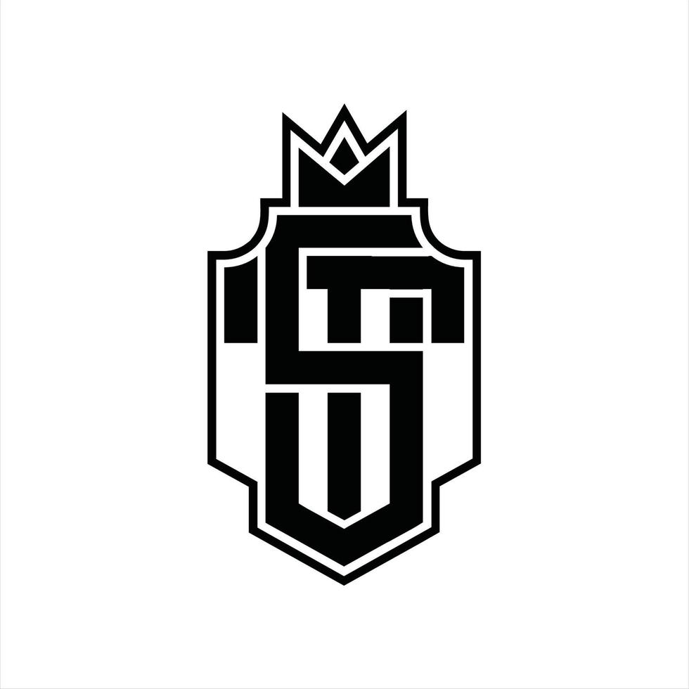 ST Logo monogram design template vector