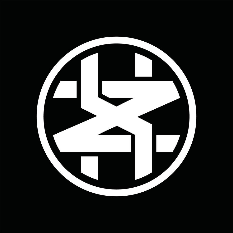 XZ Logo monogram design template vector