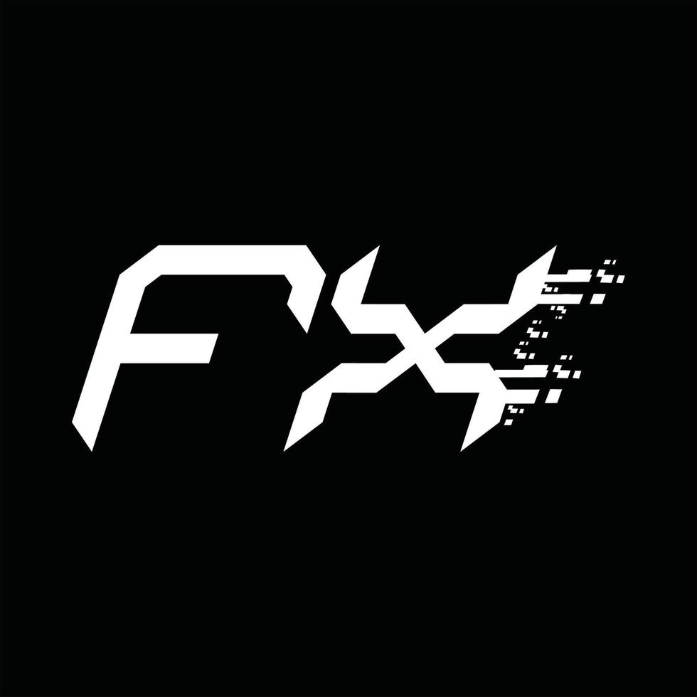 plantilla de diseño de tecnología de velocidad abstracta de monograma de logotipo fx vector
