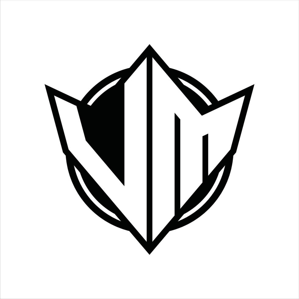 VM Logo monogram design template vector
