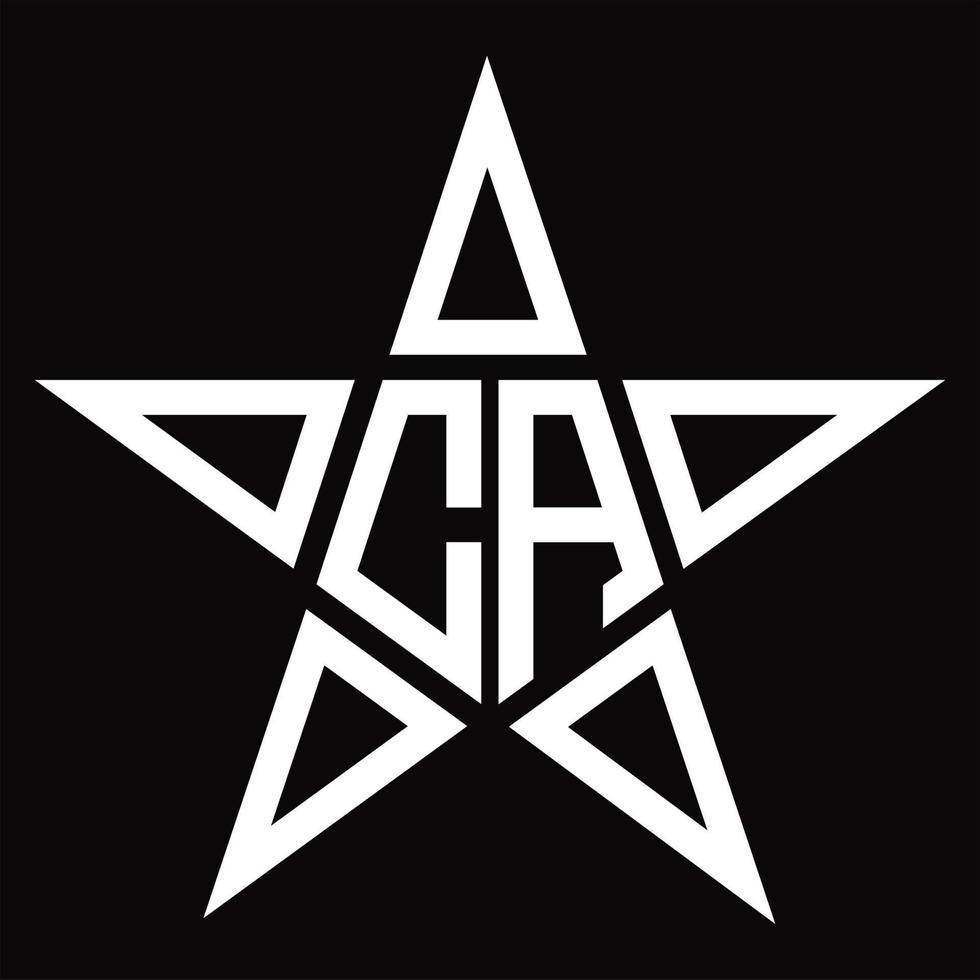 CA Logo monogram with star shape design template vector