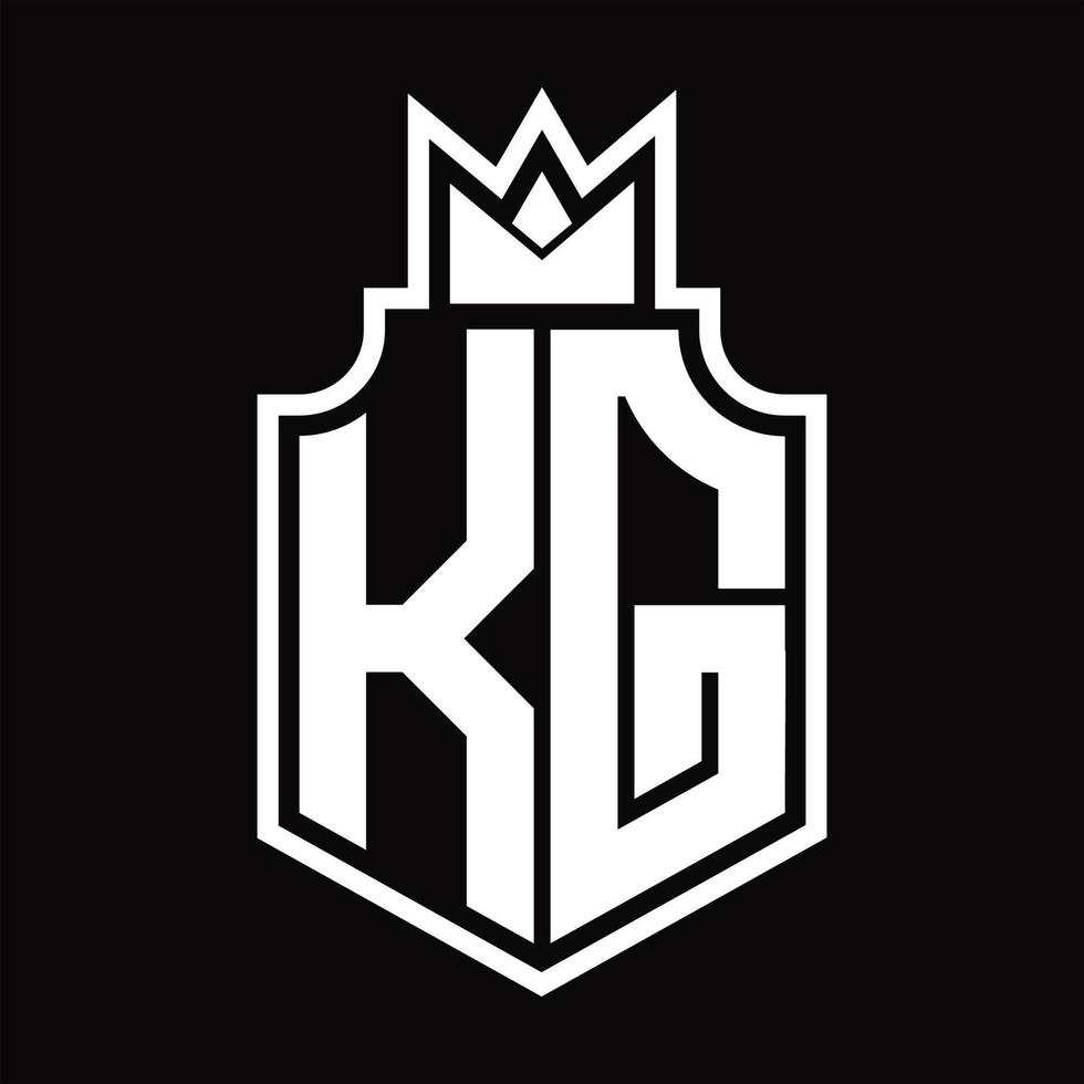 KG Logo monogram design template vector