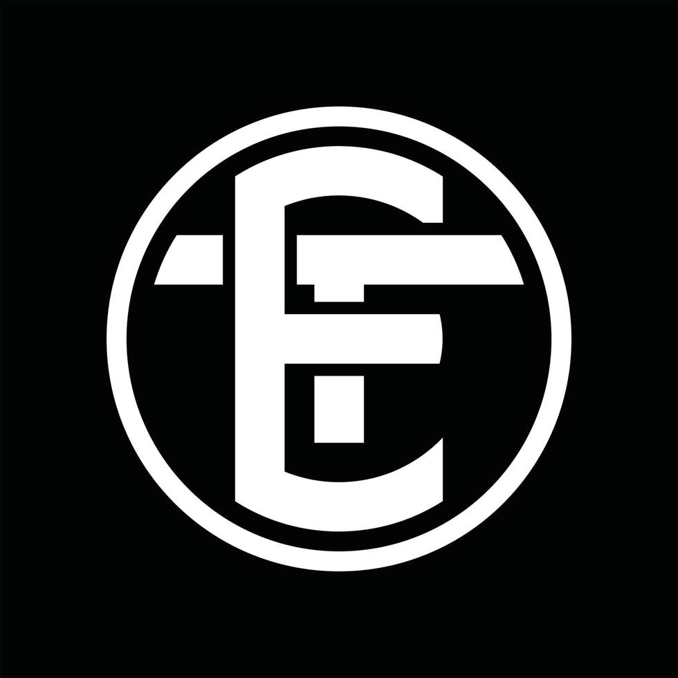 ET Logo monogram design template vector