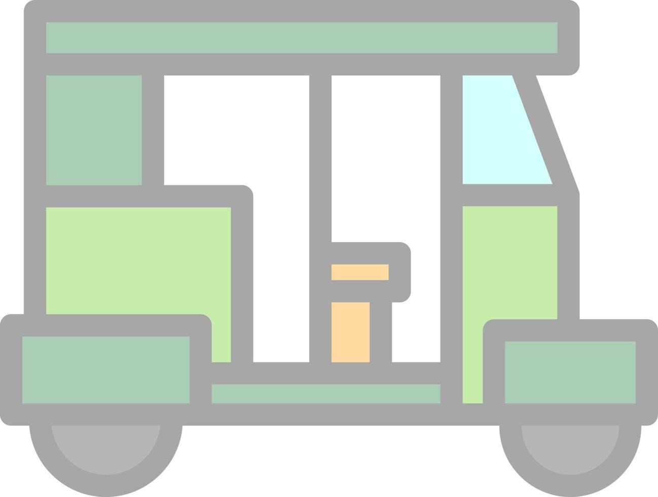 diseño de icono de vector de rickshaw