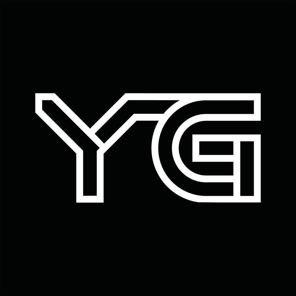 YG Logo monogram with line style negative space vector