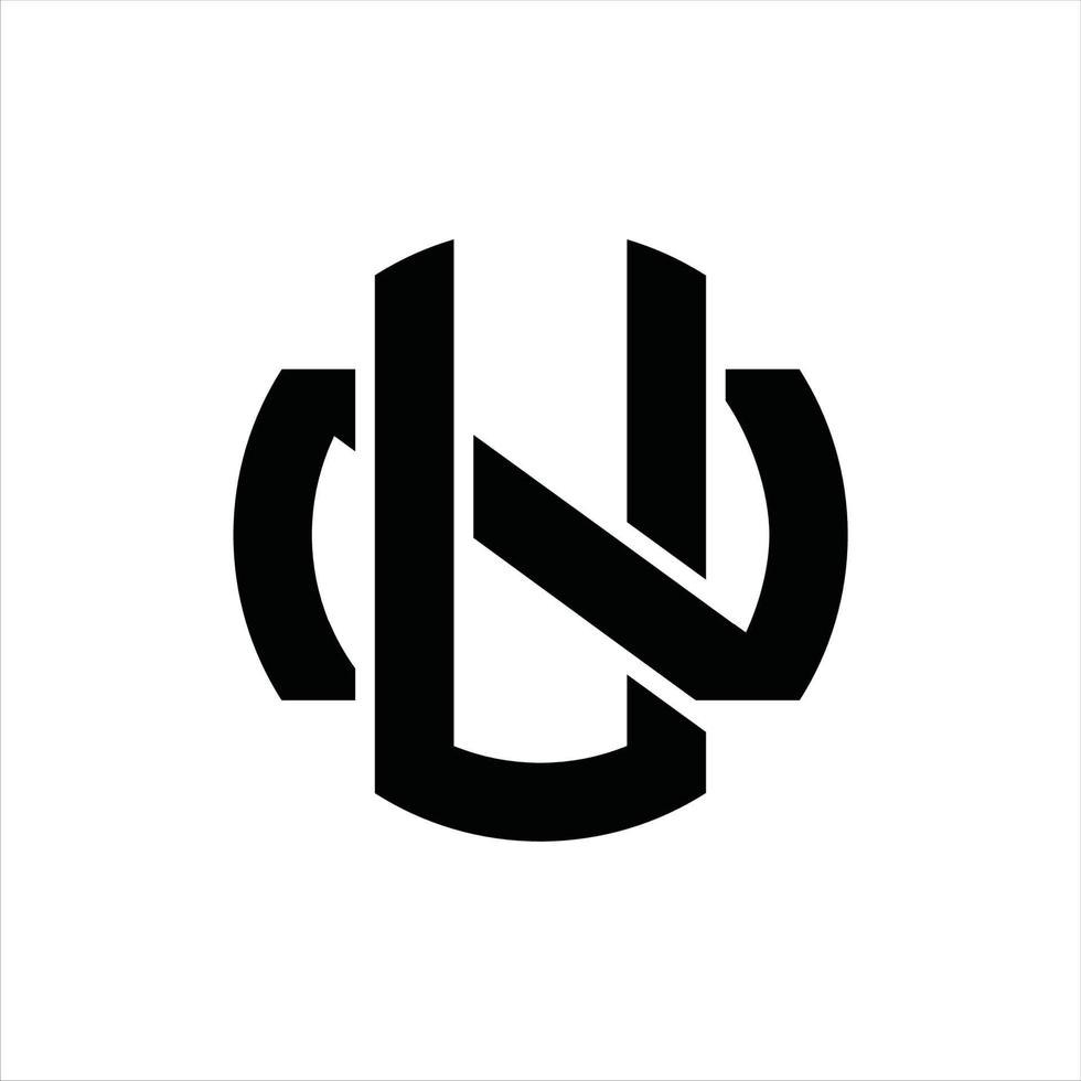 plantilla de diseño de monograma de logotipo de la ONU vector