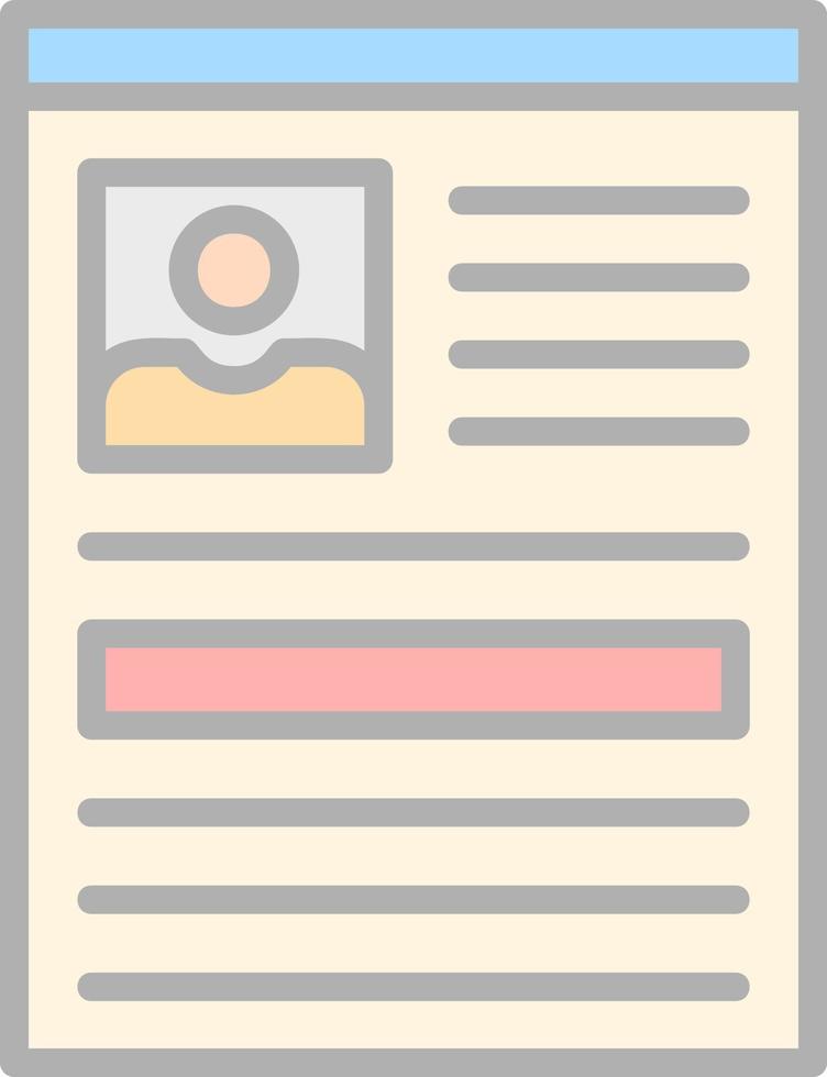 Curriculum Vector Icon Design