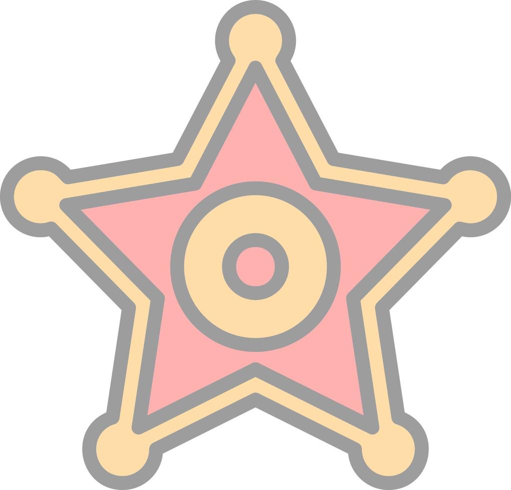 Sheriff Badge Vector Icon Design