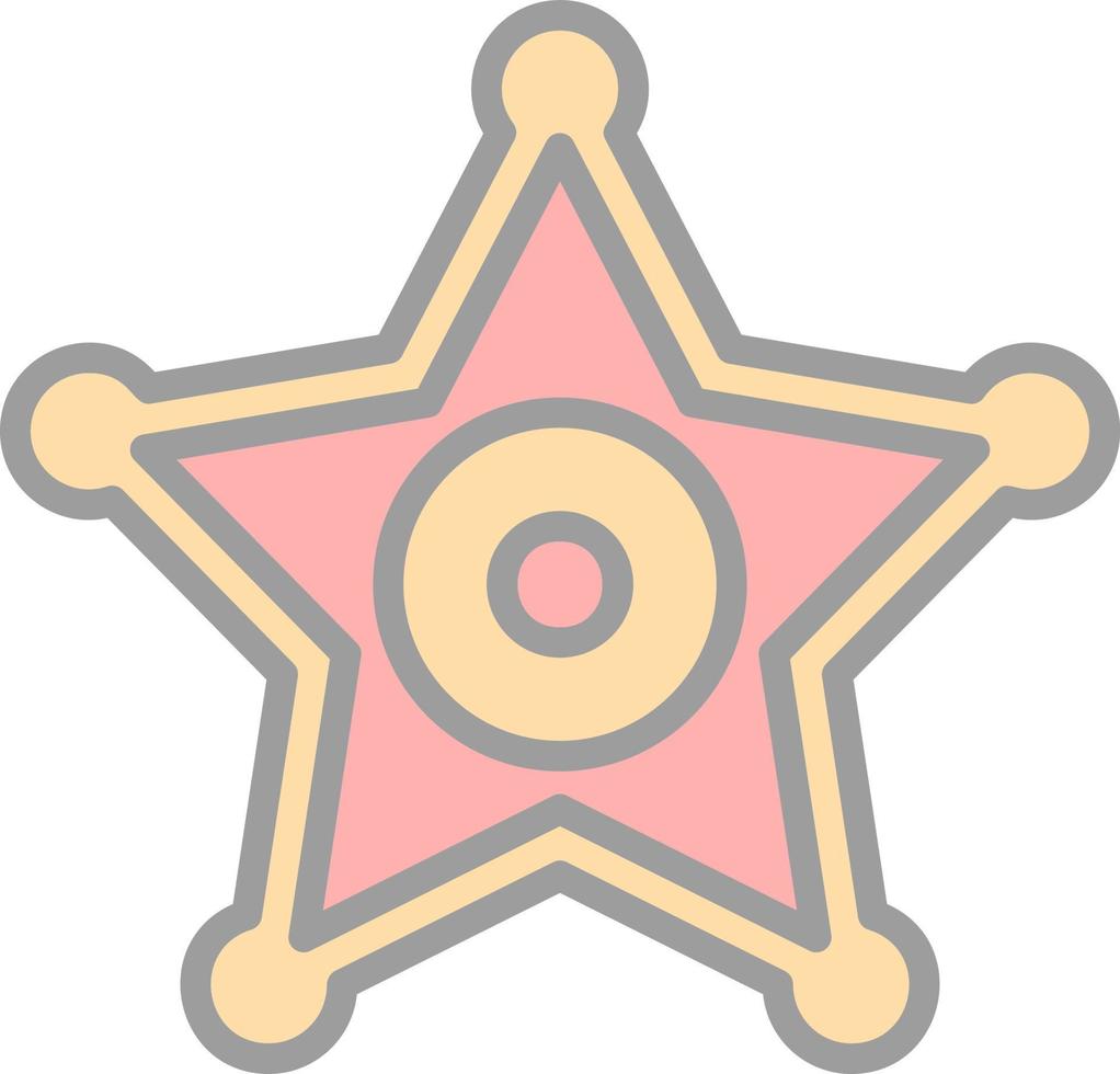 diseño de icono de vector de insignia de sheriff