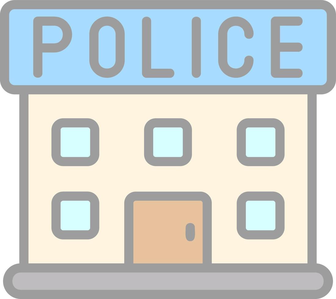 Police Station Vector Icon Design