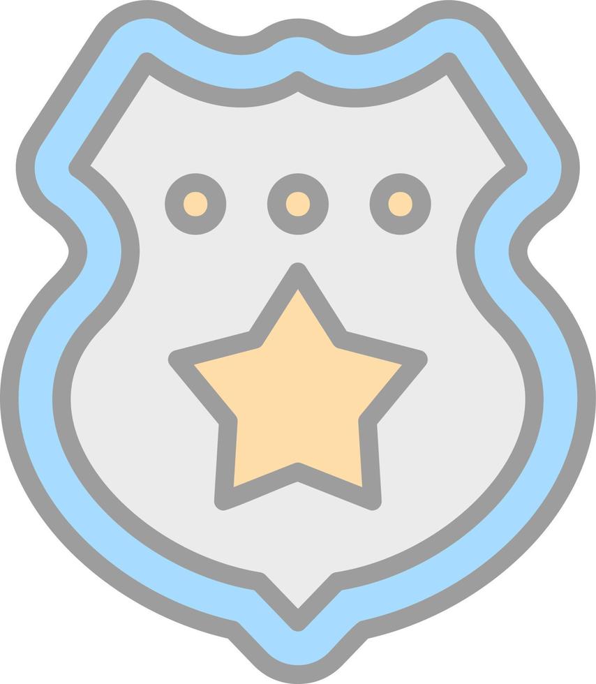 Police Badge Vector Icon Design