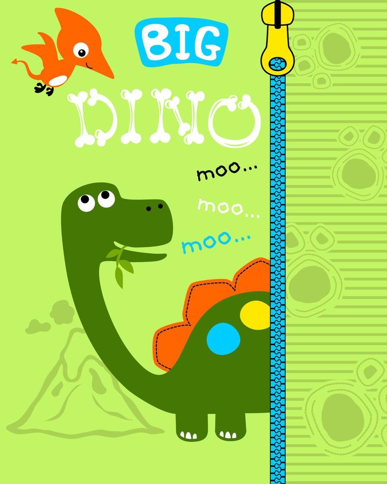 dibujos animados de dinosaurios en ropa para niños vector