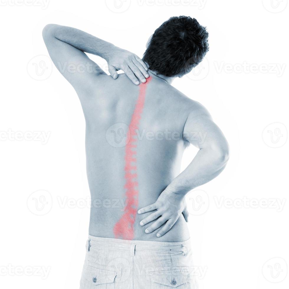 Man with back pain photo