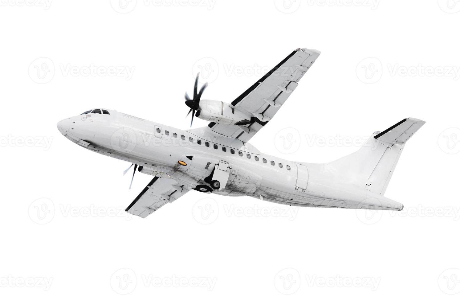 White airplane on white background photo