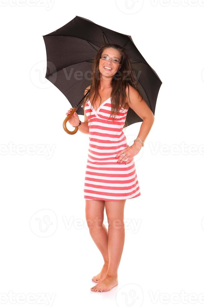 Woman with umbrella photo