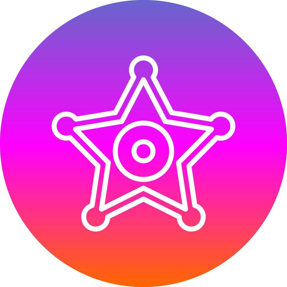 Sheriff Badge Vector Icon Design
