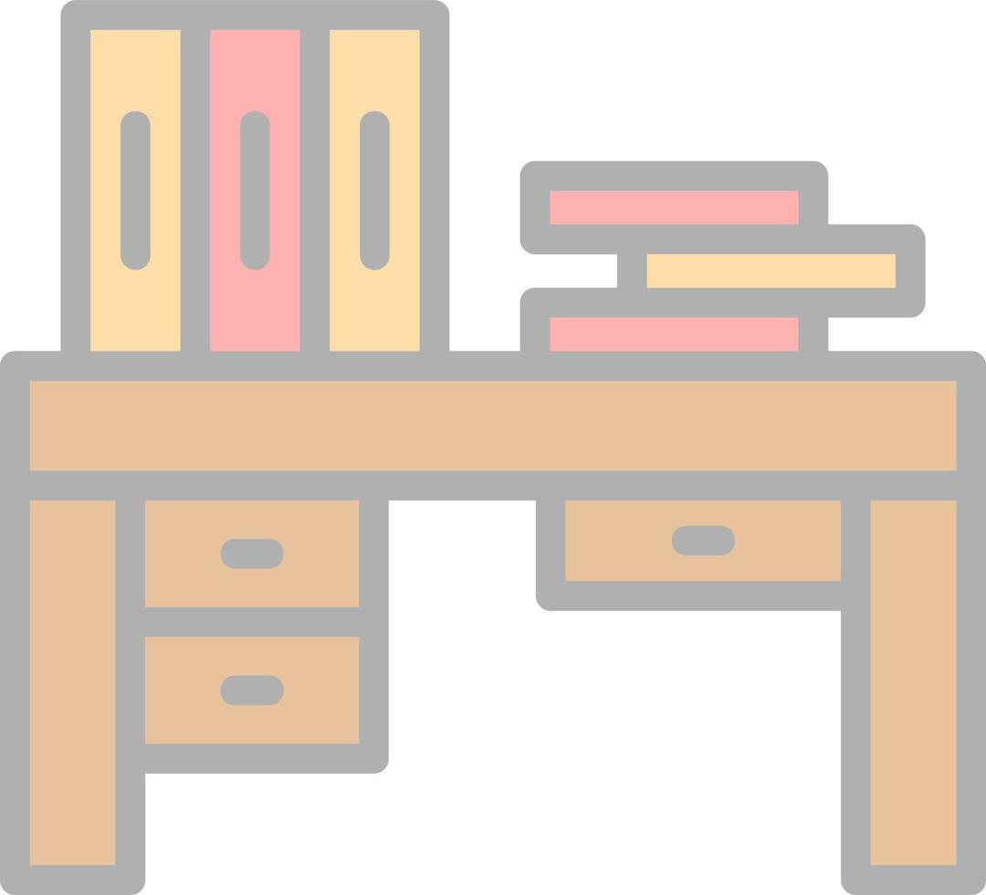 Office Table Vector Icon Design