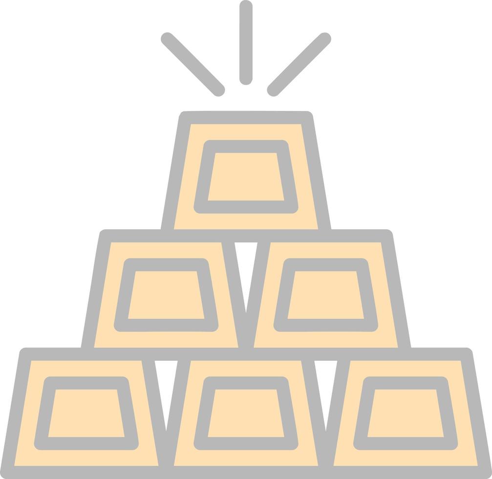 Gold Ingots Vector Icon Design