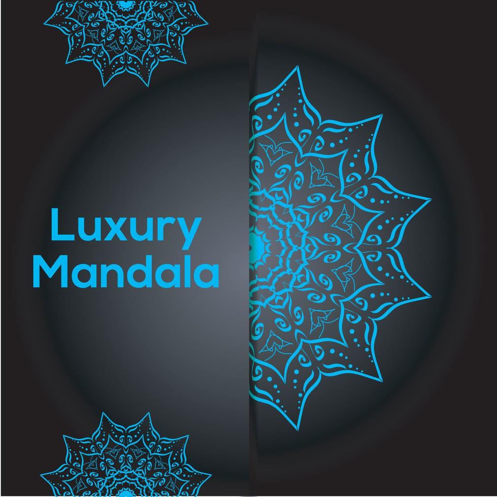 Luxury mandala design background in golden color vector