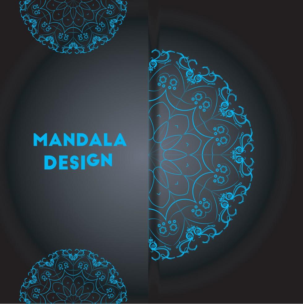 Luxury mandala design background in golden color vector