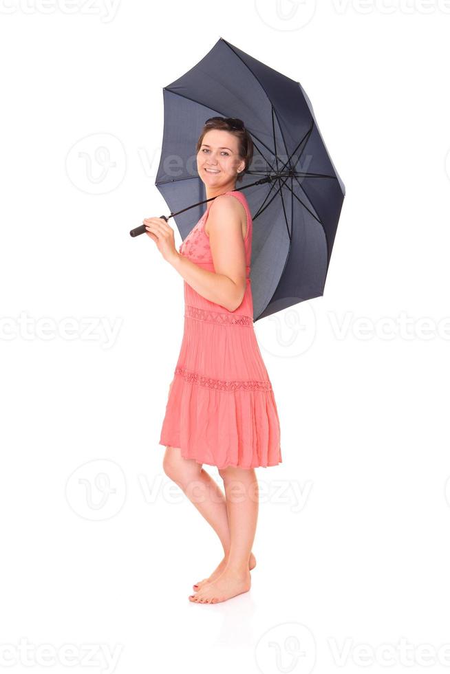 Woman with umbrella photo