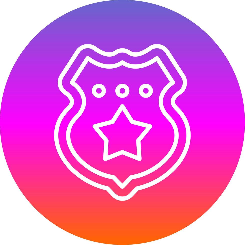 Police Badge Vector Icon Design