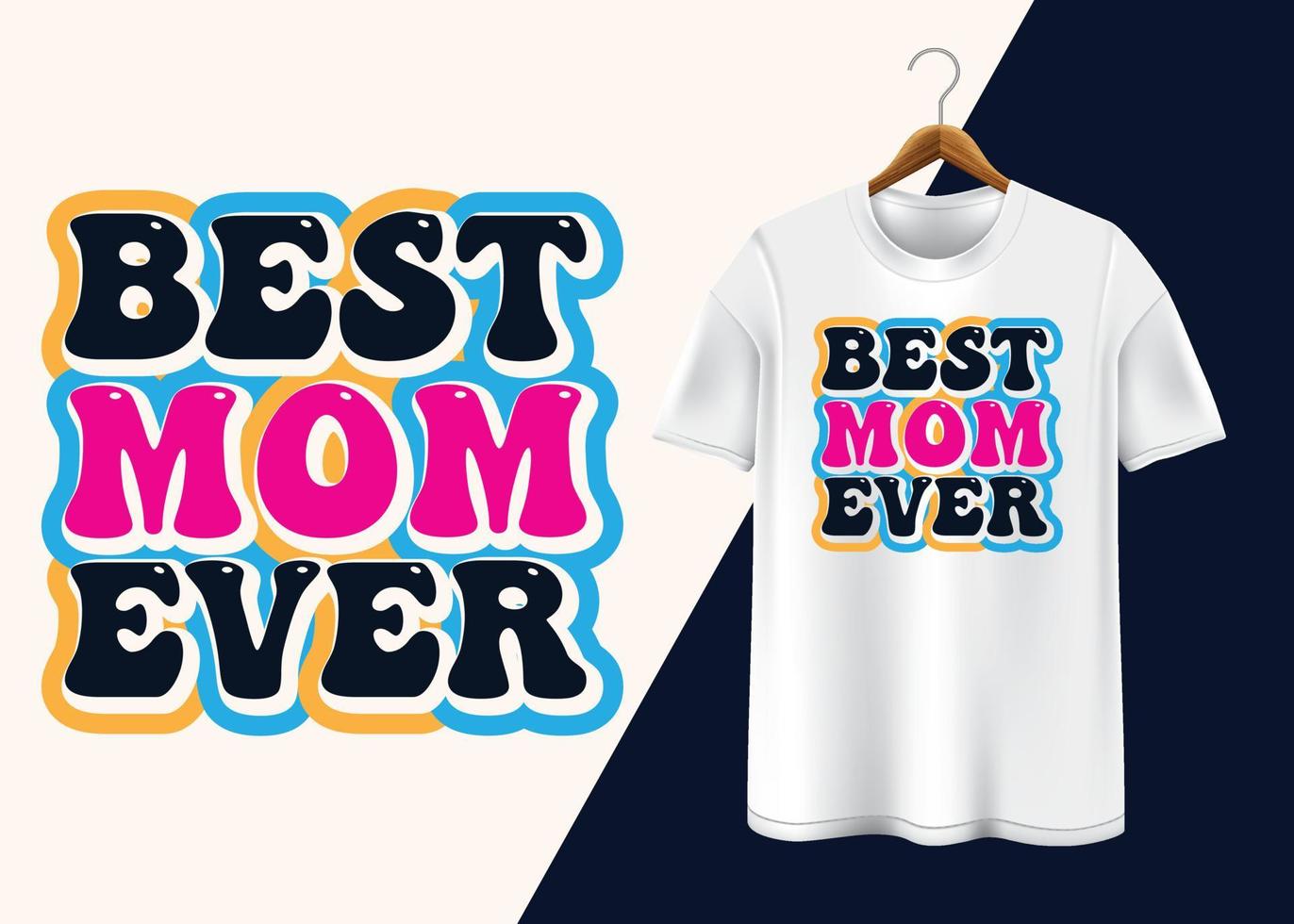 diseño de camiseta feliz día de la madre vector