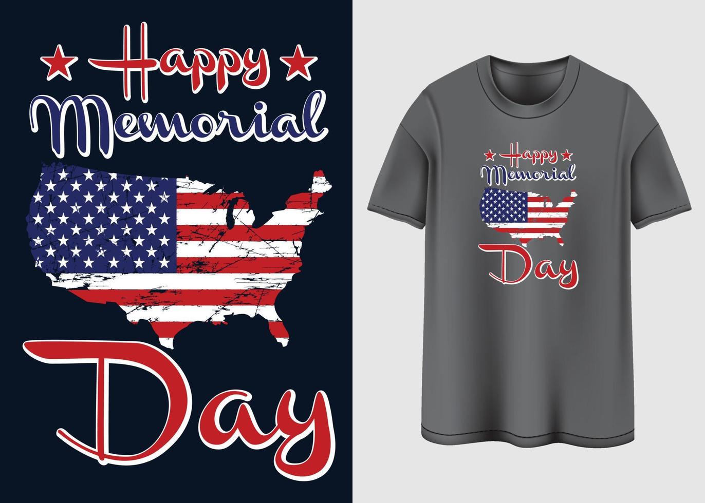 Happy Memorial day Typography T-shirt design vector