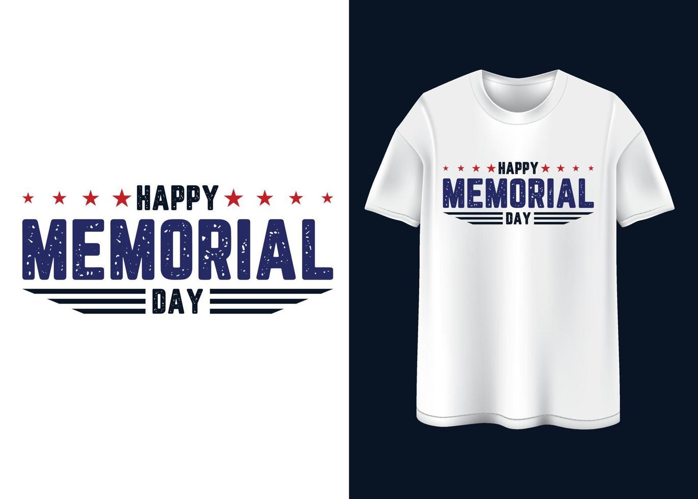 Happy Memorial day Typography T-shirt design vector