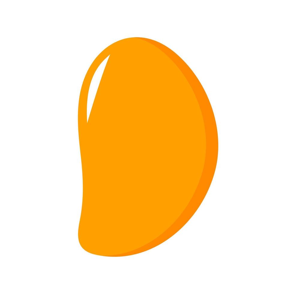 Mango flat illustration. Tasty mango vector isolated.